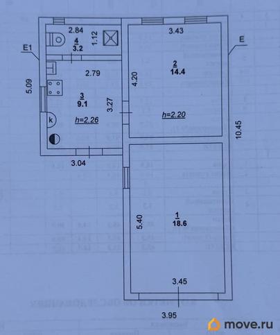 дом, 45.3 м&sup2;, 1.4 сотки