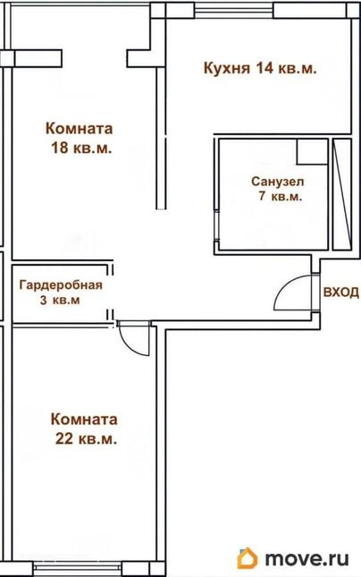 2-комн. квартира, 76.5 м&sup2;