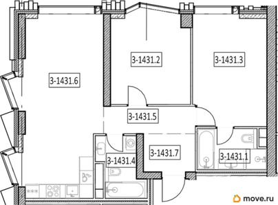 2-комн. квартира, 75.6 м&sup2;