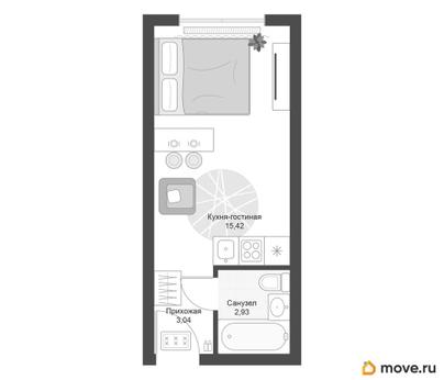 студия, 21.39 м&sup2;