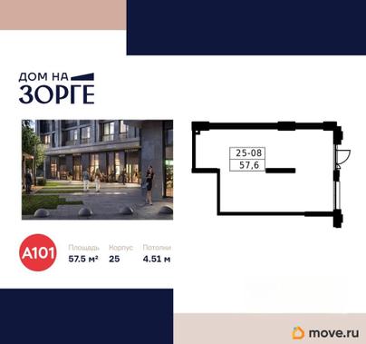 торговое помещение, 57.5 м&sup2;