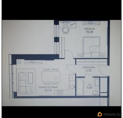 2-комн. квартира, 46 м&sup2;