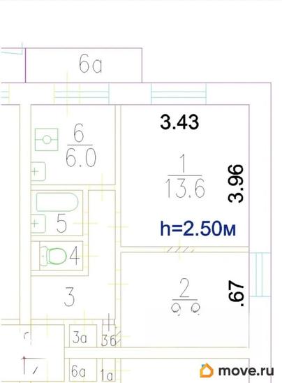 2-комн. квартира, 38 м&sup2;