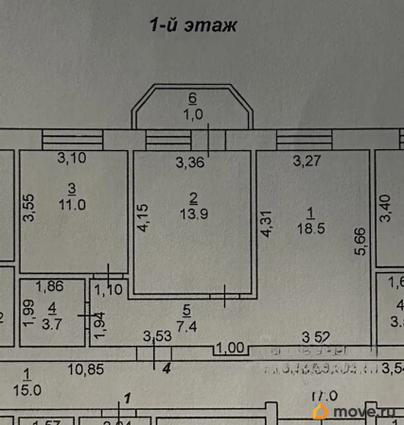 2-комн. квартира, 56.5 м&sup2;