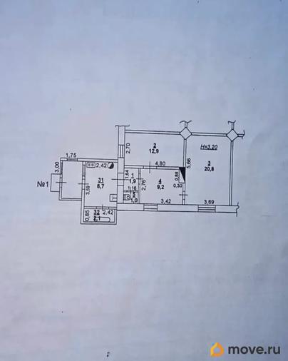 2-комн. квартира, 56 м&sup2;