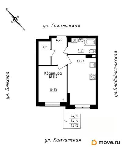 1-комн. квартира, 36.47 м&sup2;