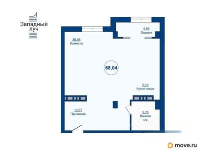 2-комн. квартира, 68.03 м&sup2;