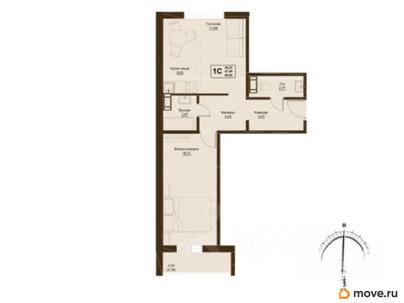2-комн. квартира, 49.6 м&sup2;