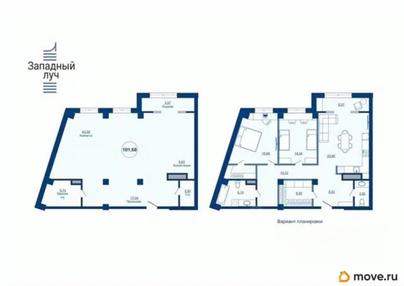 3-комн. квартира, 95.4 м&sup2;