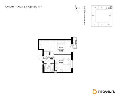 1-комн. квартира, 40.63 м&sup2;