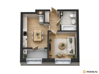 1-комн. квартира, 33.5 м&sup2;