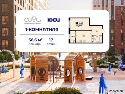 1-комн. квартира, 36.6 м&sup2;