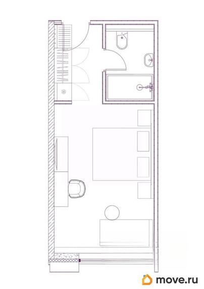 1-комн. апартаменты, 25.9 м&sup2;