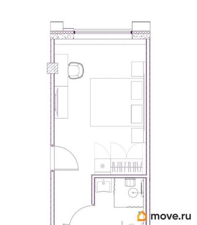 1-комн. апартаменты, 26.14 м&sup2;