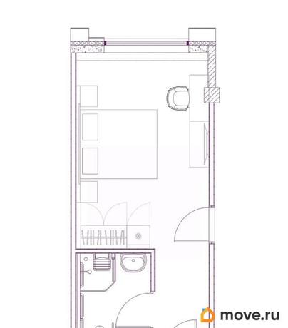 1-комн. апартаменты, 25.92 м&sup2;