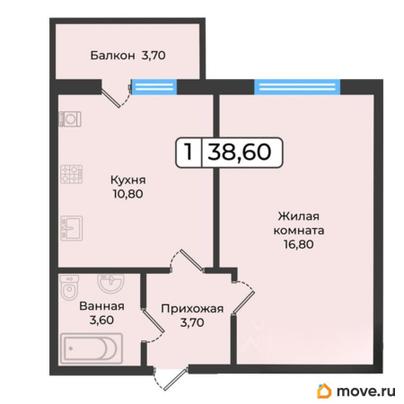 1-комн. квартира, 45 м&sup2;
