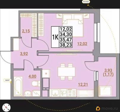 2-комн. квартира, 50 м&sup2;