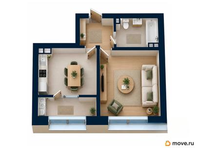 1-комн. квартира, 38.3 м&sup2;