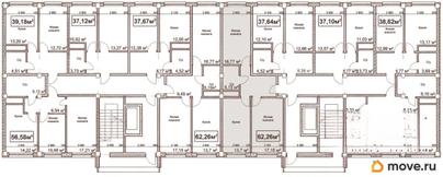 2-комн. квартира, 62.26 м&sup2;