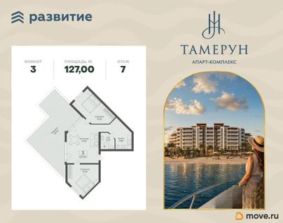 3-комн. апартаменты, 127 м&sup2;