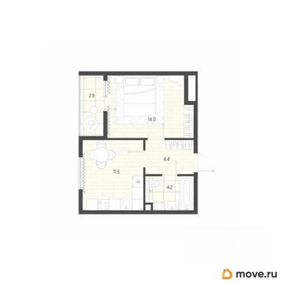 1-комн. квартира, 37 м&sup2;