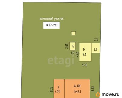 дом, 57.9 м&sup2;, 8.22 сотки