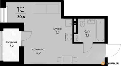 1-комн. квартира, 28.8 м&sup2;