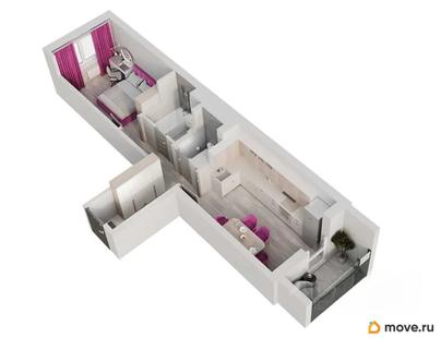 1-комн. квартира, 40.5 м&sup2;