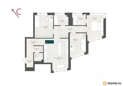 4-комн. квартира, 81.1 м&sup2;