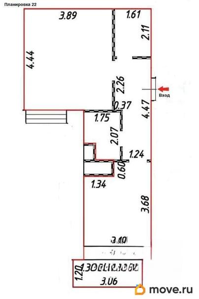 1-комн. квартира, 41.7 м&sup2;