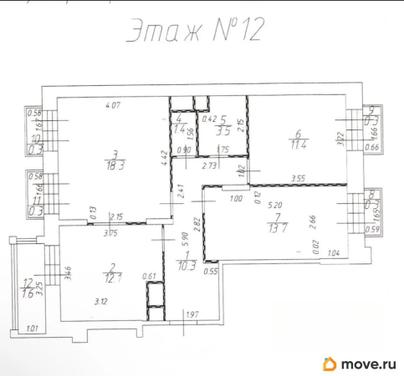 3-комн. квартира, 70.7 м&sup2;