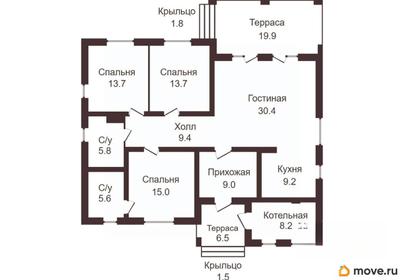 коттедж, 120 м&sup2;, 8.4 сотки