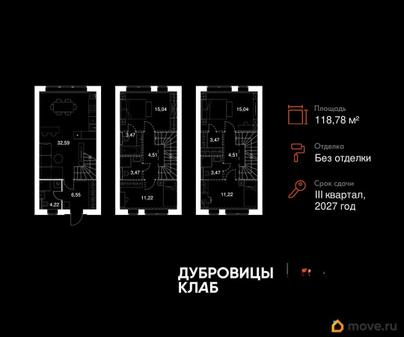 таунхаус, 118.78 м&sup2;, 1 сотка