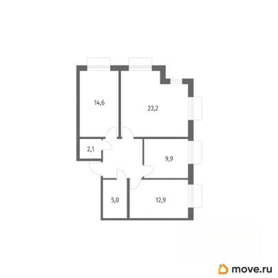 3-комн. квартира, 77 м&sup2;
