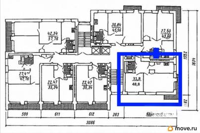 2-комн. квартира, 48.8 м&sup2;