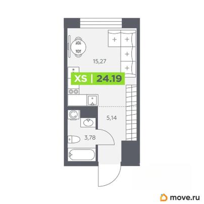 студия, 24.19 м&sup2;