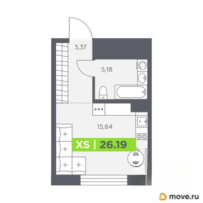 студия, 26.19 м&sup2;