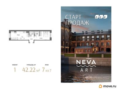 1-комн. квартира, 42.22 м&sup2;