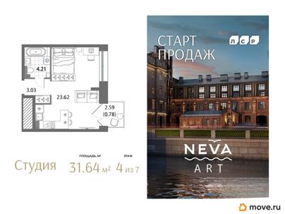 студия, 31.64 м&sup2;