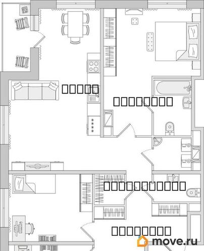 3-комн. квартира, 101.7 м&sup2;