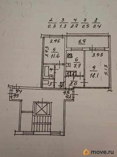 2-комн. квартира, 50.6 м&sup2;
