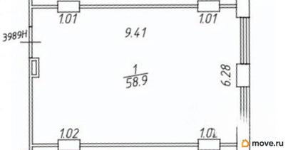 свободного назначения, 58.9 м&sup2;