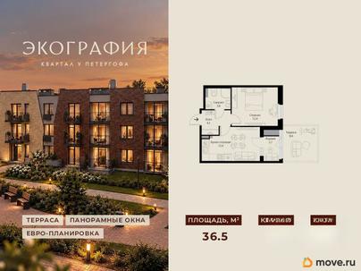 2-комн. квартира, 36.5 м&sup2;