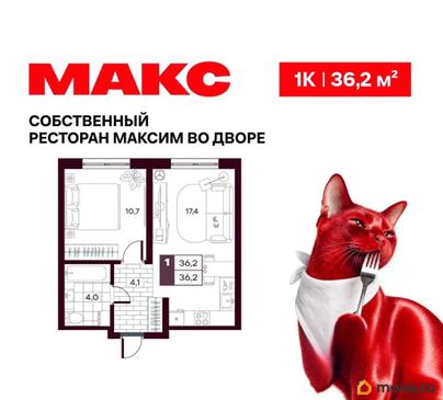 1-комн. квартира, 36.15 м&sup2;