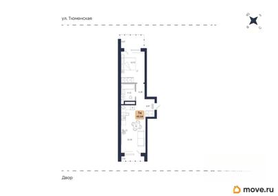 1-комн. квартира, 45.04 м&sup2;