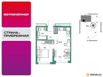 2-комн. квартира, 36.58 м&sup2;