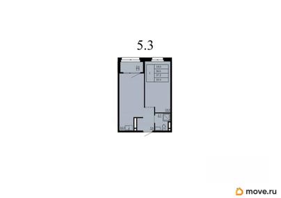 1-комн. квартира, 34.6 м&sup2;