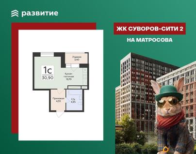 студия, 30.9 м&sup2;