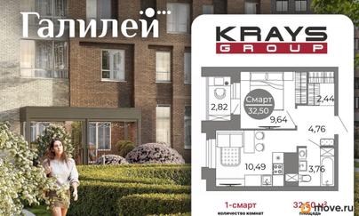 1-комн. квартира, 32.5 м&sup2;