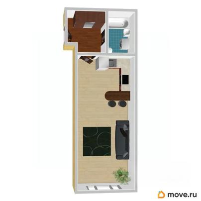 студия, 33.9 м&sup2;